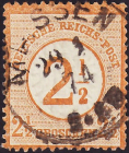 Германия , рейх . 1874 год . Numbers in a circle . Каталог 65,0 £ (2)