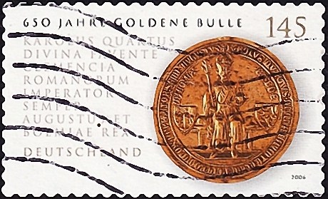 Германия 2006 год . Золотая печать короля Карла IV на "Золотой булле" . Каталог 4,70 £ (005)
