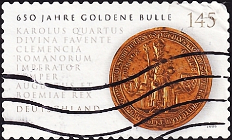 Германия 2006 год . Золотая печать короля Карла IV на "Золотой булле" . Каталог 4,70 £ (007)