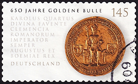 Германия 2006 год . Золотая печать короля Карла IV на "Золотой булле" . Каталог 4,70 £ (009)