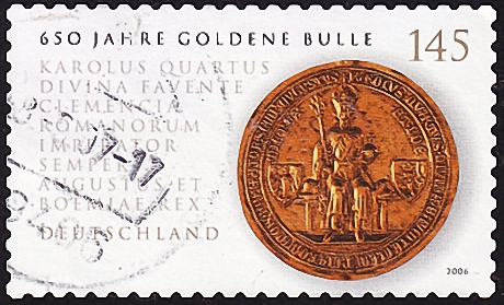 Германия 2006 год . Золотая печать короля Карла IV на "Золотой булле" . Каталог 4,70 £ (011)