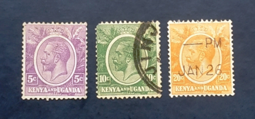 Кения Уганда 1922 Стандарт Георг V Sc# 19 MLH 21,25 Used