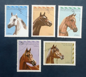 Гвинея 1995 Породы лошадей  Sc# 1324-1326, 1328, 1329 Used