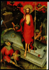 Открытка Прага 1970-е г. Картина Воскресение худ. Мастер тржебоньского алтаря чистая К005-2