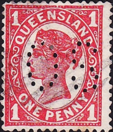 Австралия (штат Квинсленд) 1911 год . Королева Виктория 1p . Каталог 7,0 £. (1)