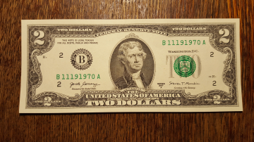2$ доллара  UNC Номер - Год рождения 1970г.