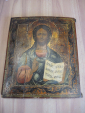старинная икона Господь Вседержитель Спаситель Иисус Христос 19 век. религия церковь - вид 3