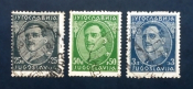 Югославия 1932-33 король Александр Sc# 77, 78, 80 Used