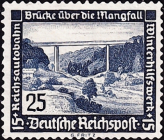 Германия , рейх . 1936 год . Автомобильный мост Мангфолл . Каталог 17,0 €.