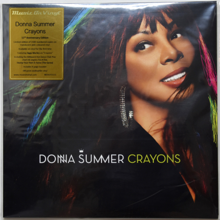 Donna Summer "Crayons" 2008/2023 Lp Limited Edition Numbered Only 1500 Copies Pink Vinyl NEW! 