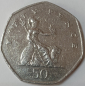 Великобритания 50 пенсов 1998 год, Состояние XF, Оригинал; _171_ - вид 2
