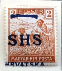Югославия Королевство Хорватия и Славония 1916-18 Надпечатка Sc# 2L6 MLH