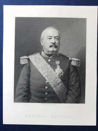 Франсуа Ашиль Базен (1811 — 1888), маршал Франции 11,7 х 14 см лист 15,4 х 19,6 см