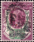 Великобритания 1887 год . Королева Виктория . 1,5 p. Каталог 8 £ . (6)