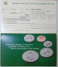США, Годовой набор 1993 год, монет 12 шт.,в конверте, Дворы: D- Денвер, Р- Филадельфия, СЕРТИФИКАТ - вид 1