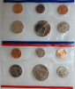 США, Годовой набор 1993 год, монет 12 шт.,в конверте, Дворы: D- Денвер, Р- Филадельфия, СЕРТИФИКАТ - вид 2