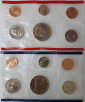США, Годовой набор 1992 год, монет 12 шт.,в конверте, Дворы: D- Денвер, Р- Филадельфия, СЕРТИФИКАТ - вид 2