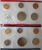 США, Годовой набор 1992 год, монет 12 шт.,в конверте, Дворы: D- Денвер, Р- Филадельфия, СЕРТИФИКАТ - вид 5
