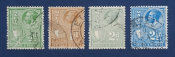 Мальта 1930 стандарт  Георг V Postage & Revenue Sc# 168, 169, 171, 172 Used
