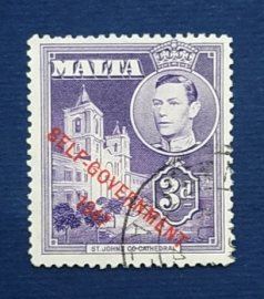 Мальта  1953  Георг VI Собор Святого Иоанна (Валлетта) Sc# 239 Used