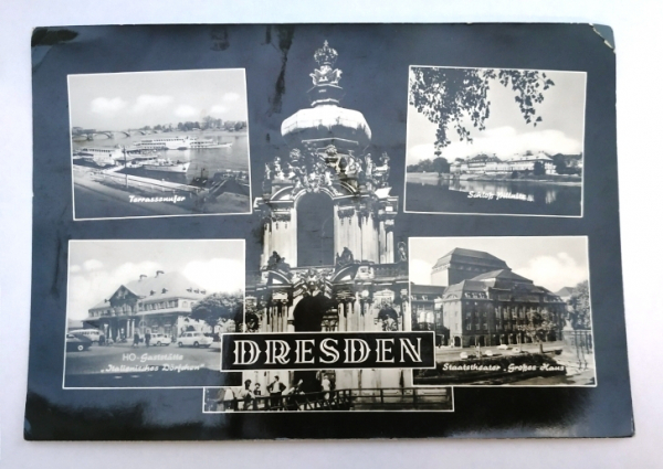 Дрезден ГДР Фотоколлаж 207х145 мм