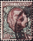 Италия 1901 год . Виктор Эммануил III . 1 L . Каталог 0,65 £ (2)