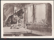 Открытка СССР 1965 г. Картина Ян Сикс худ. Рембрандт живопись, чистая К005-6
