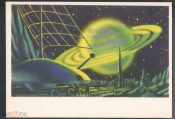 Открытка СССР 1963 г. Картина Сатурн на Титане. худ. А. Соколов космос, чистая К006-5
