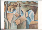 Открытка Германия г. Картина Мост худ. Пабло Пикассо живопись, чистая К006-3
