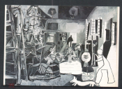 Открытка Франция г. Картина Менины худ. Пабло Пикассо живопись, чистая К006-3