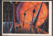 Открытка СССР 1963 г. Картина Марс на Фобосе худ. А. Соколов космос, чистая К006-5