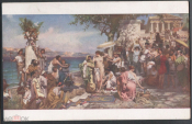 Открытка Франция г. Картина Фрина на празднике Посейдона худ. Г. Семирадский живопись чистая К006-3