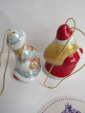 Дед Мороз и Снегурочка  елочные игрушки набор фарфор,Вербилки - вид 4