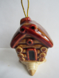 Елочная  игрушка Баба-Яга с домиком  авторская керамика новая  - вид 3