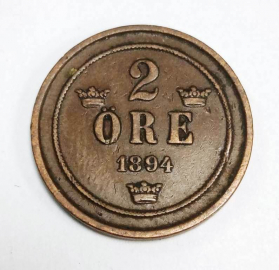 Швеция 2 эре 1894 КМ# 746