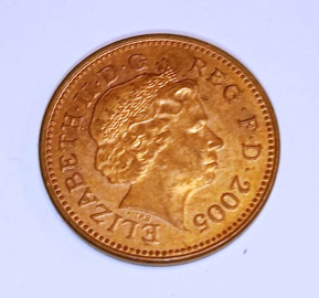 1 пенни (penny) 2005 года Великобритания КМ# 986