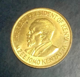 Кения 5 центов 1975 герб Джомо Кениата KM#10