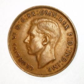 Австралия 1 пенни (penny) 1938 года