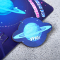 Значок деревянный "Космос" Уран, цвет голубой. Новый. - вид 2