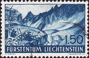 Лихтенштейн 1938 год . Долина Лавена и Шварцхорн . Каталог 33,0 £ 