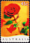 Австралия 1997 год . Красные розы . Каталог 1,25 фунтов (1)
