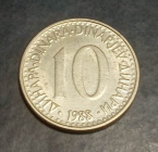 Югославия 10 динаров (динара, dinara) 1988 года KM# 89