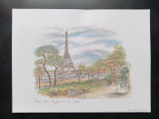 Эйфелева башня и река Сена Париж Франция