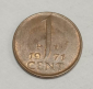 Нидерланды 1 цент 1971 КМ#180 королева Юлиана - вид 1