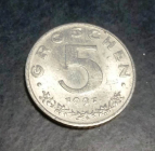 5 грошей (groschen) 1991 КМ# 2875 Австрия