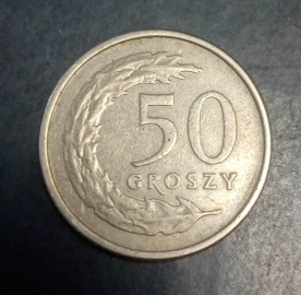 Польша 50 грошей (groszy) 1992 года
