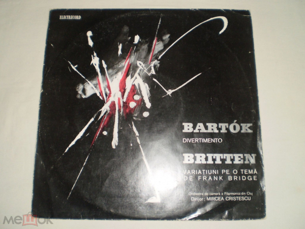 Bartók / Britten ‎– Divertimento / Variațiuni Pe O Temă de Frank Bridge - LP - Romania
