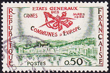 Франция 1960 год . Канны: Встреча Генеральных штатов европейских муниципалитетов .Каталог 0,6 €