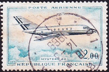 Франция 1965 год . Авиапочта . Каталог 0,35 £ (3)