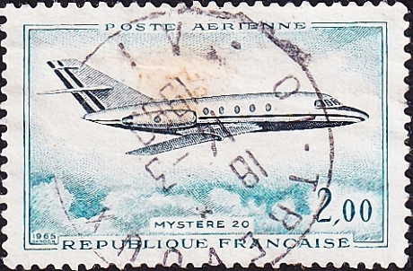 Франция 1965 год . Авиапочта . Каталог 0,35 £ (4)